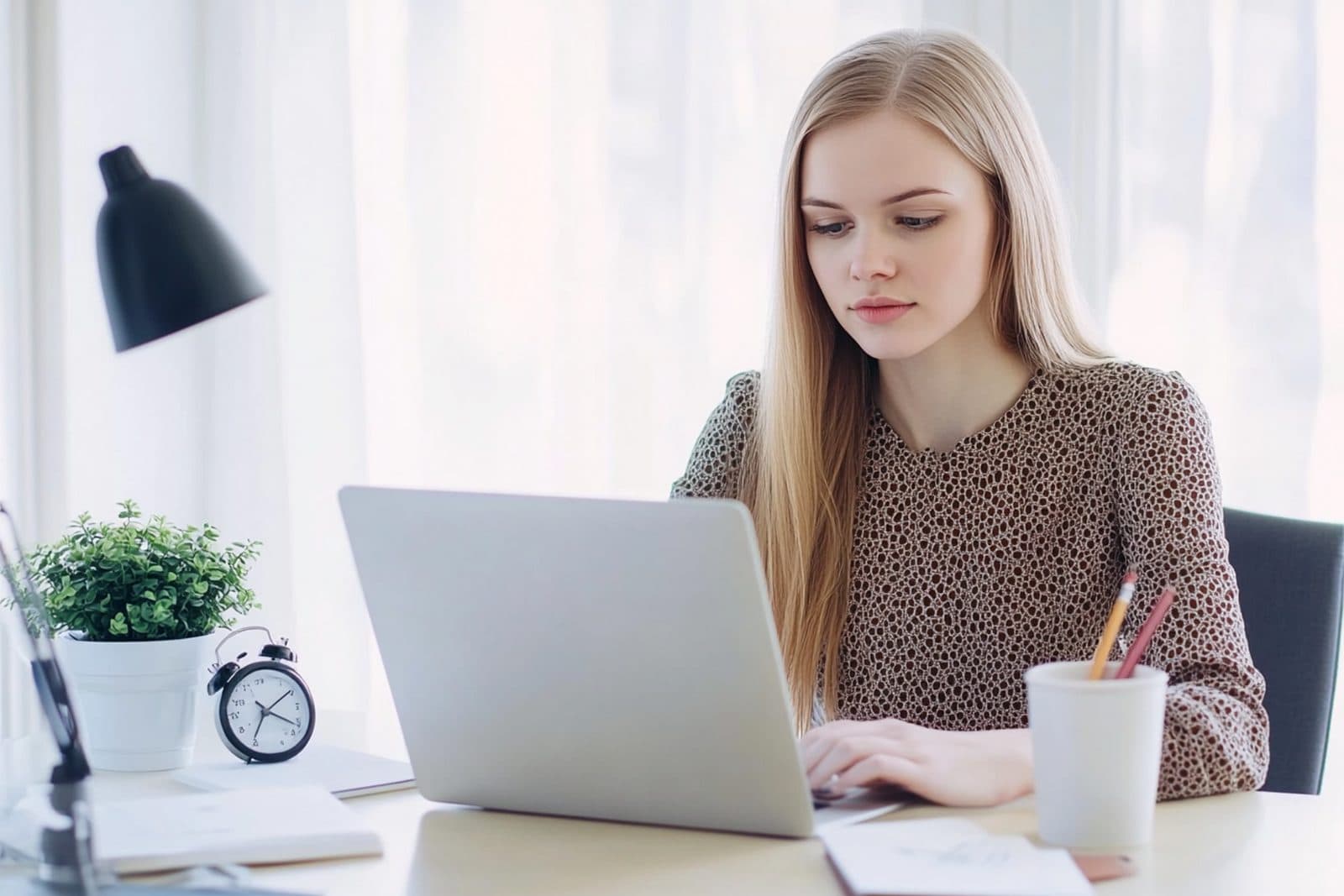 A learner working through a personalized course on a laptop