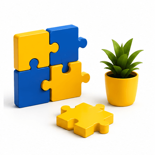 Interlocking puzzle pieces